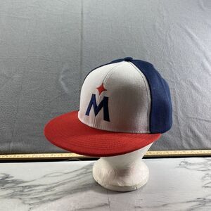 Caribou Coffee Hat Mens Blue Adjustable Snapback Workwear‎ NEW